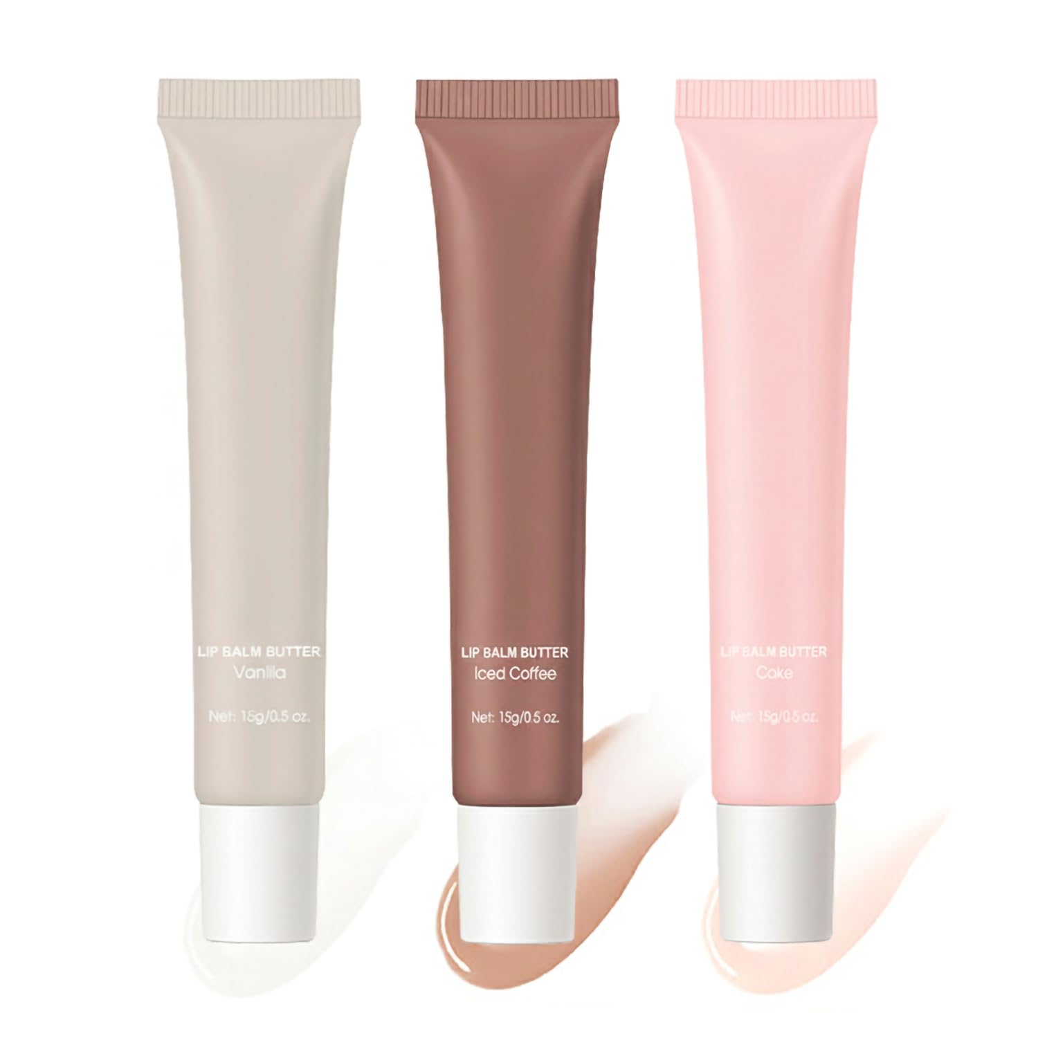 3Pcs Summer Lip Glossy Butter Balm Set, Instant Moisture Sheer Tint, Non-Sticky, Conditioning Formula to Soothe & Repair Dry, Chapped Lips, Jelly Lip Stain with Natural Scent (#1+3+4, 3Pcs)