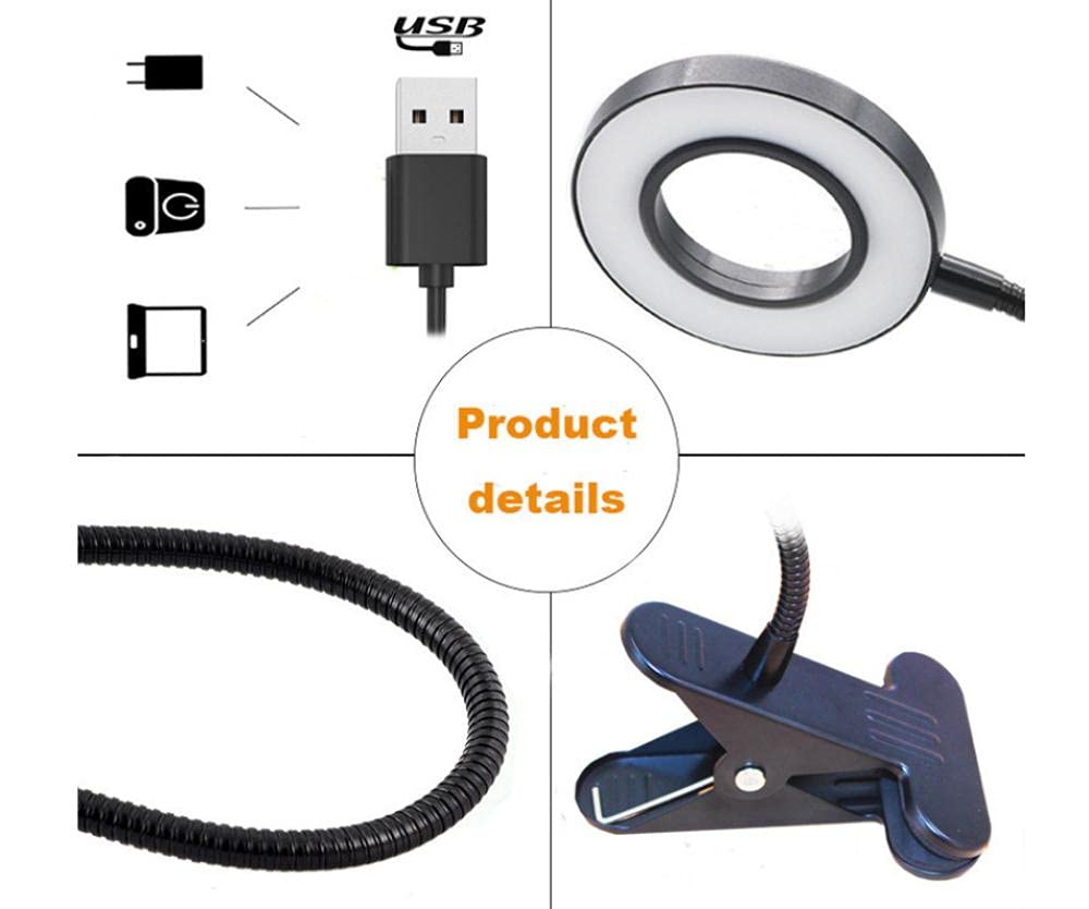 Luci A Clip Lampada Pinza Luce da Lettura Luce da Lettura Clip Lampada da Scrivania da Clip A LED USB Dormitorio per Dormitorio per Dormire per Studenti Desk Desk Universale