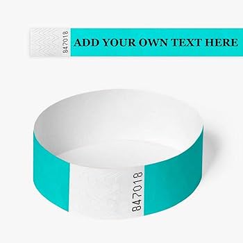 Wristbands Custom Print Text Logos Paper Like Tyvek Personalised Event Club 1" | UK