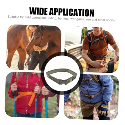 Beaupretty 1pc Outdoor Belt for Men Quick-release Buckle Army Green Waistband for Climbing Hunting and Sports Activities3