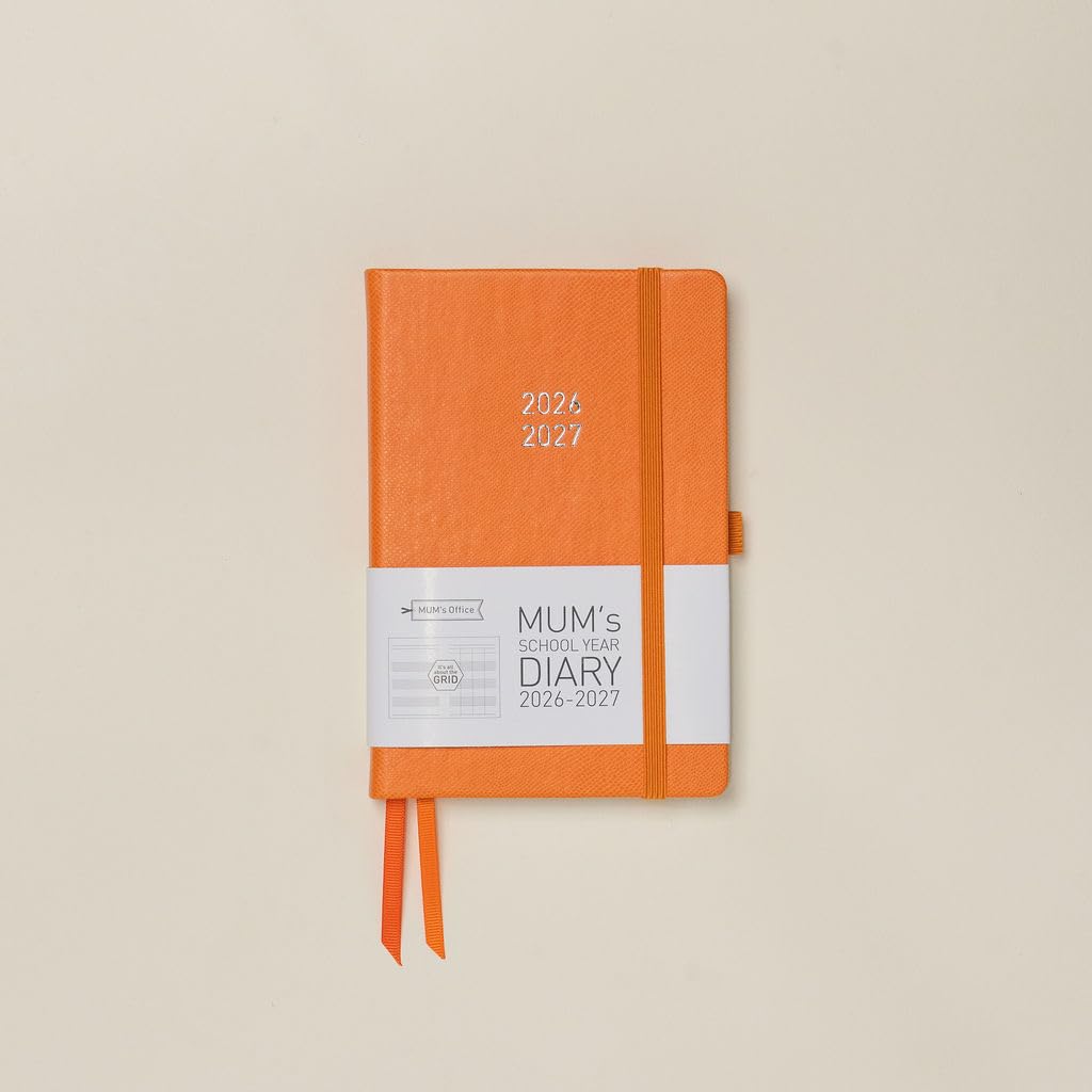 Mum's School Year Diary 2026-27 (Satsuma) - Medium sized Academic 2026-27 diary - Aug 2026 to Aug 2027 - Week-To-View with 4 column GRID layout - organise the scheduling chaos of busy family life