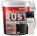 Rust Converter for Metal ,Stops & Prevents Corrosion on Metal, Rust Converter Paint ,Inhibitor for Cars, Trucks, Trailers, Marine & Industrial Equipment, Rust Paint with Long-Term Protection, Permanently Stops Rust, Gloss Black