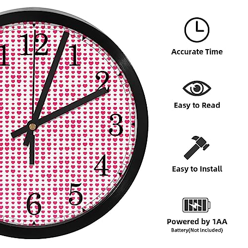 Horloge murale silencieuse à quartz sans tic-tac ronde pour décoration de maison