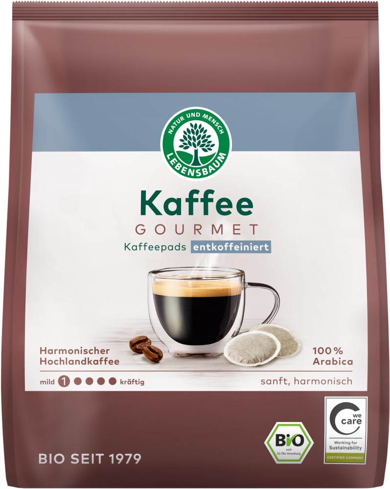 Kaffee Gourmet, Kaffeepads, entkoffeiniert 12 x 126 g