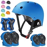 Kids Bike Helmet Set Adjustable Helmet for Ages 3-15 Kids Toddler Boys Girls Youth, Multi-Sport Bicycle Skateboarding Football Rollerskating Scooter Rollerblade Balance Bike Helmets