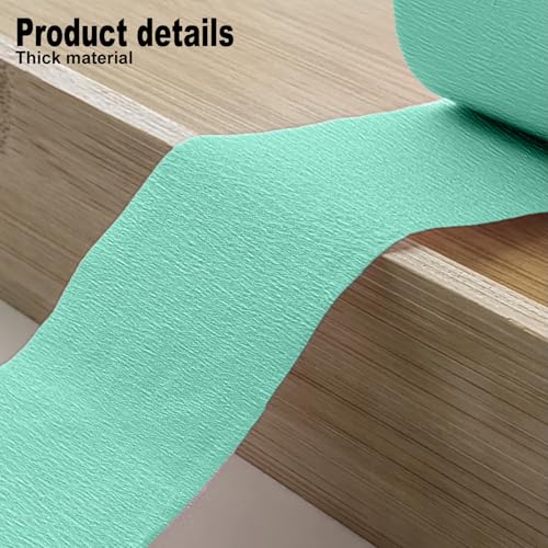 Image of 4 Crepe Paper Streamers Rolls, 328ft Pack of Mint Green and Blue Crepe Paper for Wedding Ocean Theme Engagements Birthday Party Decoration Supplies (1.8 inch x 82 ft /Roll)