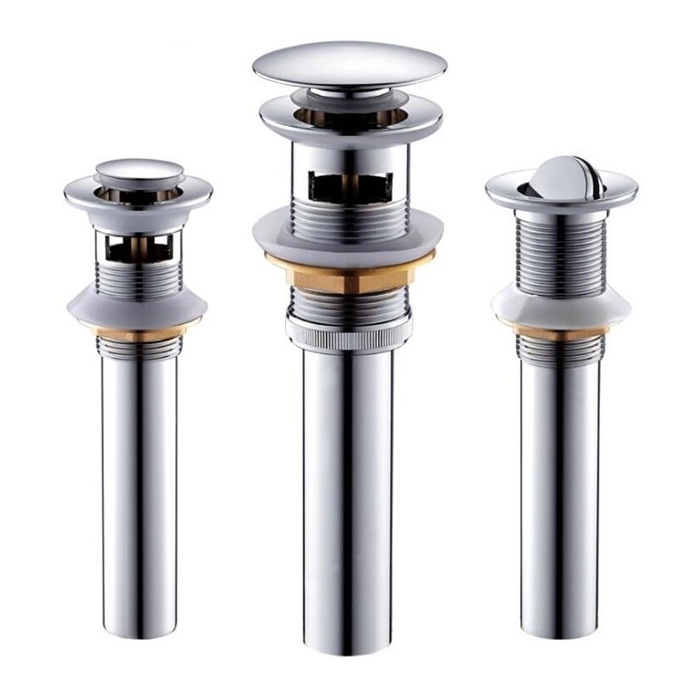 Bathroom Basin Waste Pop Up Waste Vanity Vessel Sink Drain Without Overflow(6)