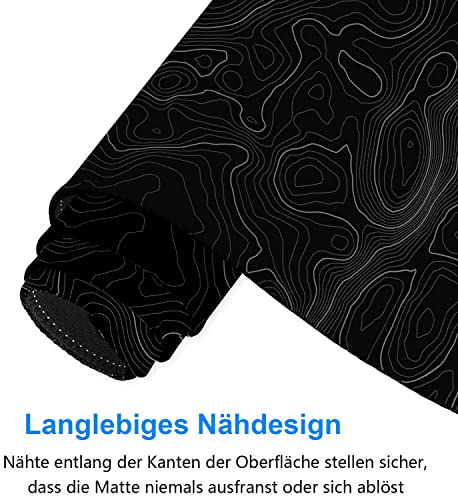 Muismat voor gamen, XXL, 900 x 400 mm, artistiek, met afgeronde hoeken, ruim, genaaide randen, waterdicht, anti-slip, voor pc, macbook, laptop, voor meer precisie en snelheid - Afbeelding 5