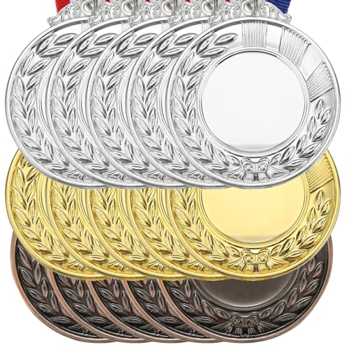 Médailles vierges avec ruban pour créer les prix de vos jeux sportifs