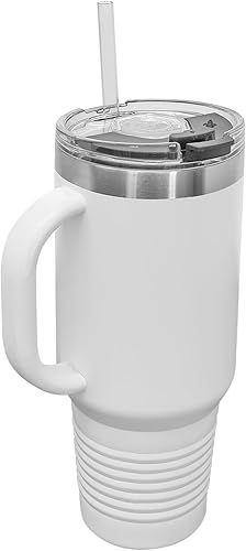 Vista 40 de LaserGram 15oz Vacuum Insulated Coffee Mug, Ankh, Personalized Engraving Included (Orange)