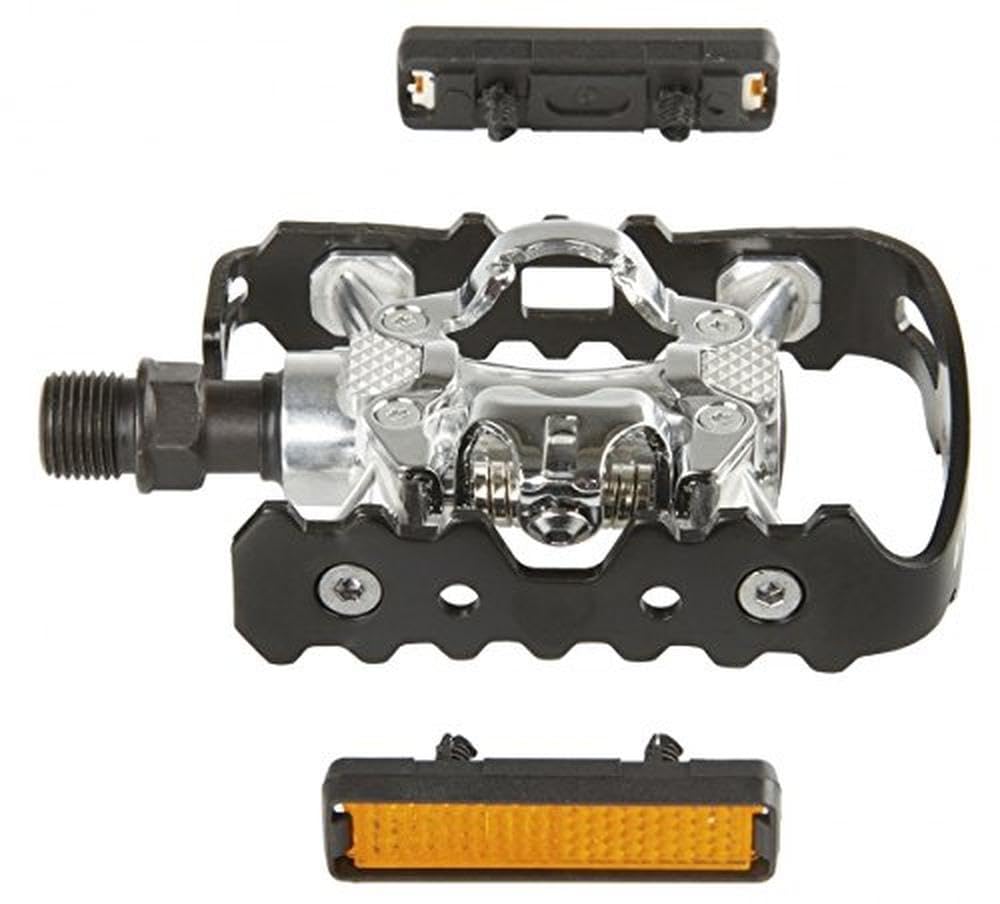 Exustar Clip-On Halb-Klickpedal, Silber/Schwarz, 311807 Sport & Freizeit