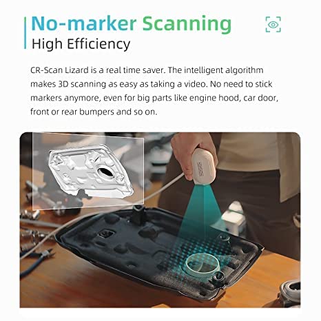Image of 3IDEA CR Scan Lizard Premium 3D Scanner, Up to 0.05mm Accuracy, 10 FPS Scan Speed, Supporting Turntable /Handheld /Combination Use Modes for 3D Printer