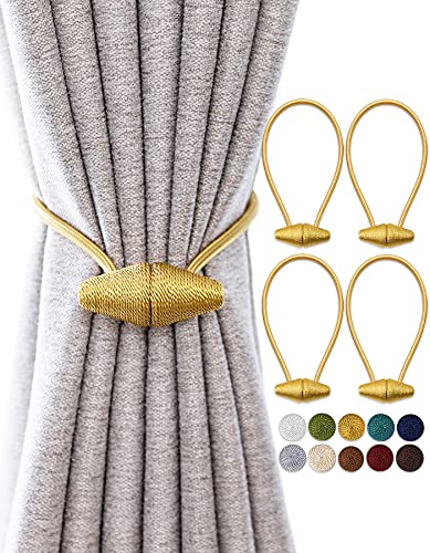 TECVINCI Sujetadores magnéticos para Cortinas con imán más Grande Mejorado, Paquete de 6 Sujetadores para Cortinas de 40 cm para Cortinas Interiores y Exteriores