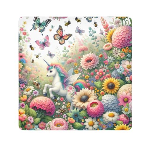 ODAWA Floral Butterflies Self Adhesive Cloth 17.7X17.7 Inch Magic Self-adhesive Storage Protective Cloth Anti Scratch Equipment Wrap Storage Pouch