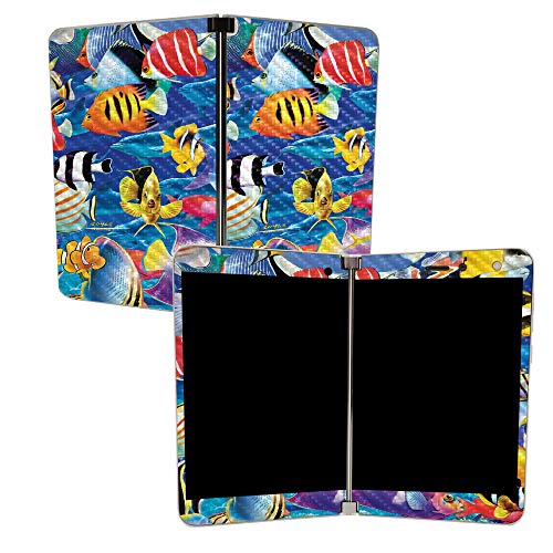 Image of MIGHTY SKINS MightySkins Carbon Fiber Skin for Microsoft Surface Duo - Tropical Fish | Protective, Durable Textured Carbon Fiber Finish | Easy to Apply | Made in The USA