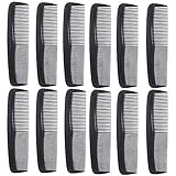 12 Pieces Quality Pocket Hair Comb & Mustache Combs for Hairdressing Comb Heat Resistant Barber Comb...