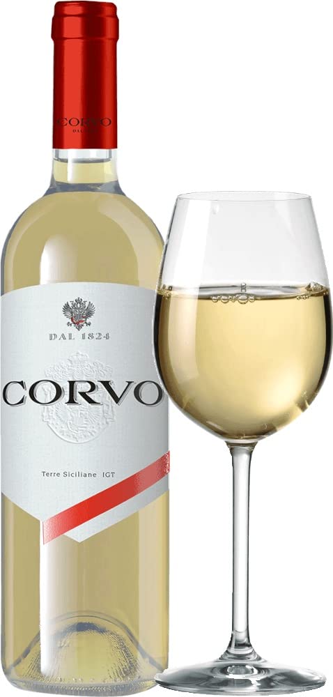 Corvo Bianco Terre Siciliane Duca di Salaparuta Weißwein 6 x 0,75l VINELLO - 6 x Weinpaket inkl. kostenlosem VINELLO.weinausgießer