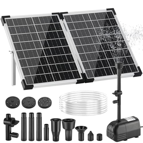 Clevich 35W Pompa Solare per Laghetto, 280 L/H, Massima 220