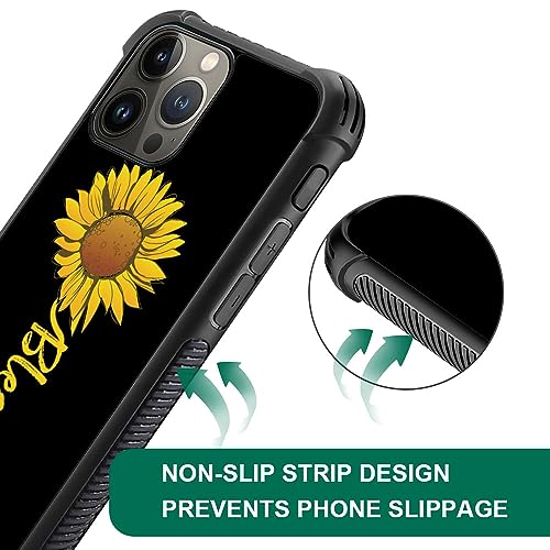 Coque iPhone 15 Pro Max fleur de tournesol en TPU souple antichoc