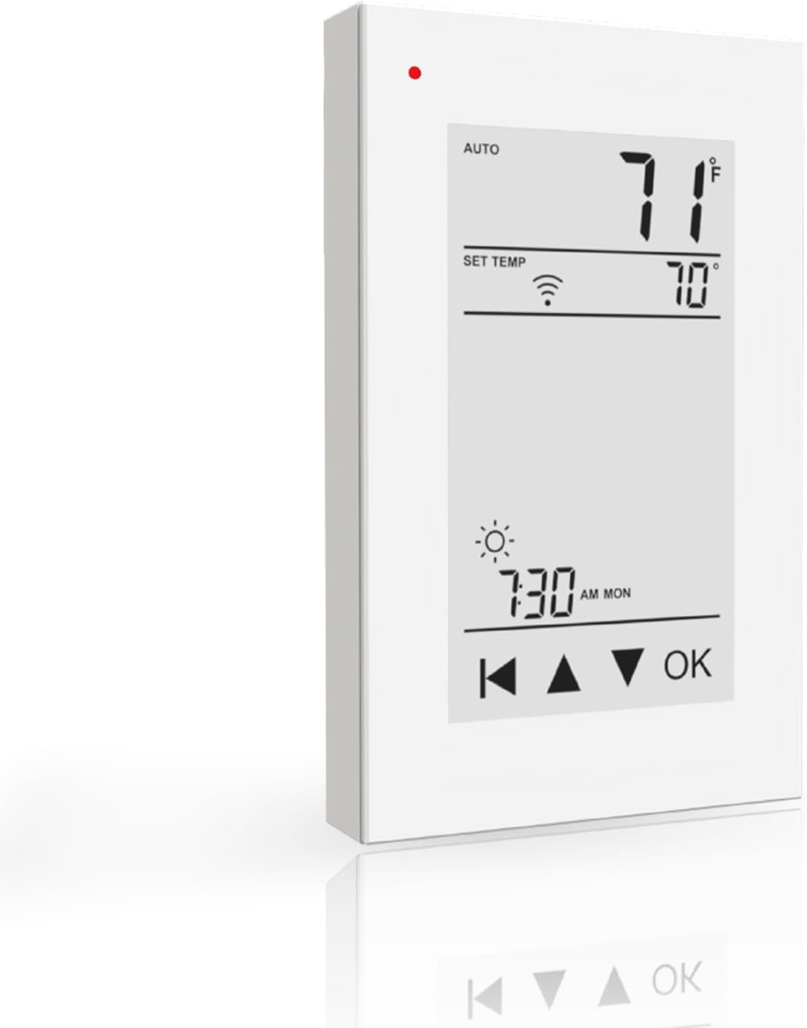 HEATIT ET-72W Programmable Thermostat with Voice Control with WiFi for Electric Radiant Floor Heating, Dual Voltage & Dual Sensing, Interactive Color Touch Screen Interface with 10ft Sensor Wire