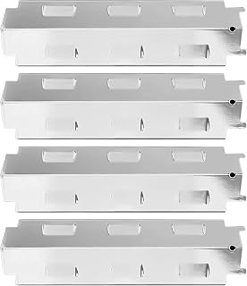 BQMAX BBQ Heat Plate Stainless Steel Grill Heat Plate Shield Burner Cover Replacement Parts for Charbroil, Kenmore, Master Forge, Thermos, Master Chef, Heat Tents 14 5/8 inch (4)