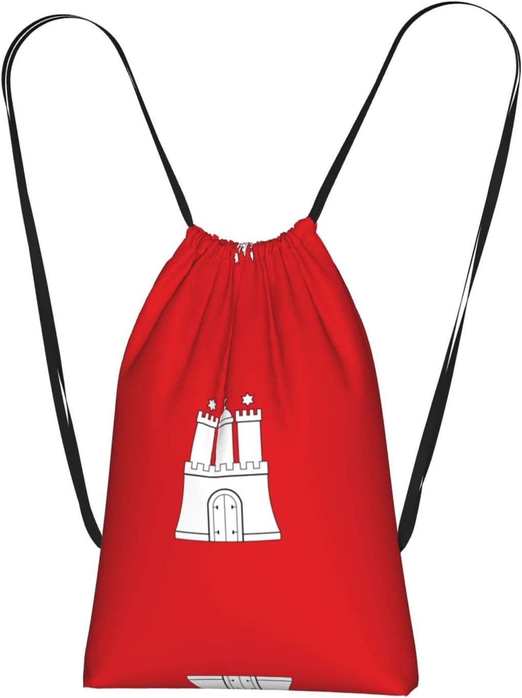 Wyoming State Flag Print World Cup Plecak ze sznurkiem, Torba plażowa wielokrotnego użytku, torba na siłownię i plecak przyjazny w podróży, Flaga Hamburga, One Size