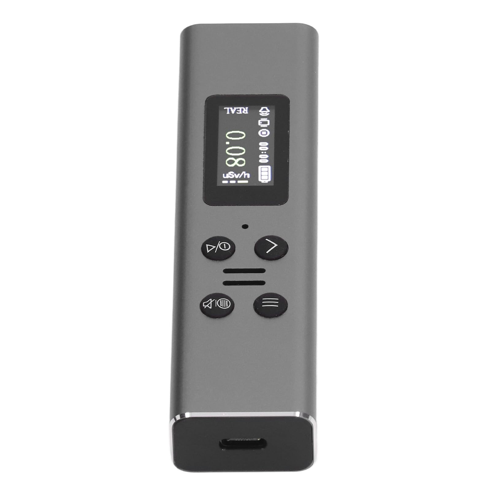 Geiger Counter USB Ładowanie z wyświetlaczem TFT HD 400 mAh detektor promieniowania jądrowego do domu (srebrny)