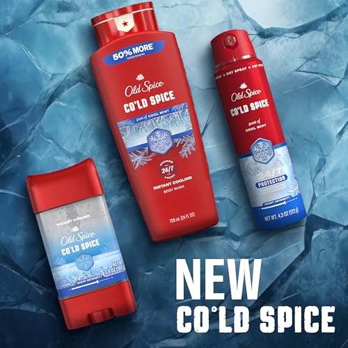 Old Spice Body Wash for Men, 24/7 Shower Fresh & Clean with Daily Use, Lasting Signature Scent, Refreshing Lather, Moisturizing Formula, Cold Spice with Cool Mint Scent, 24 oz - image 8