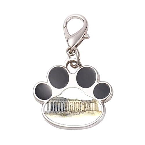DIYthinker?Acropolis of Athens of Greece Pet Tag Keychain Dog Cat ID