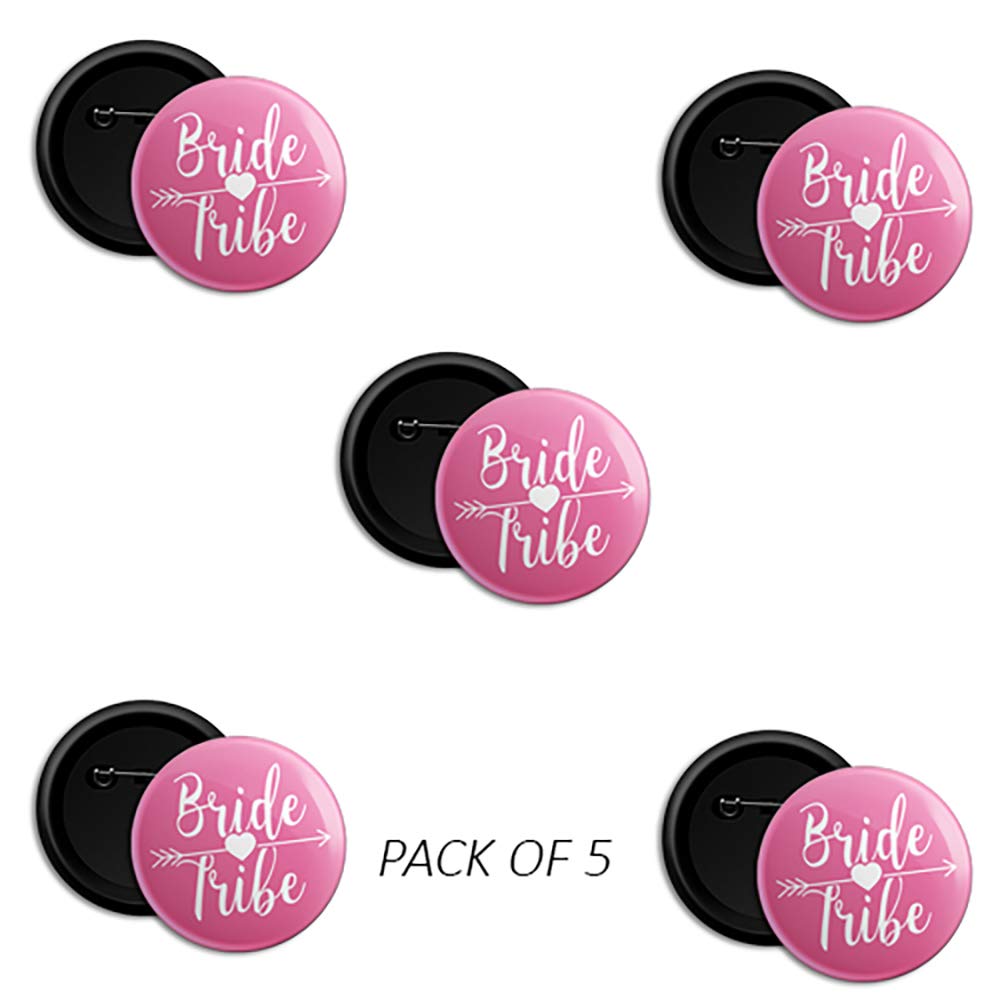Dot Badges Bride Tribe Pack of 5 Button Badge