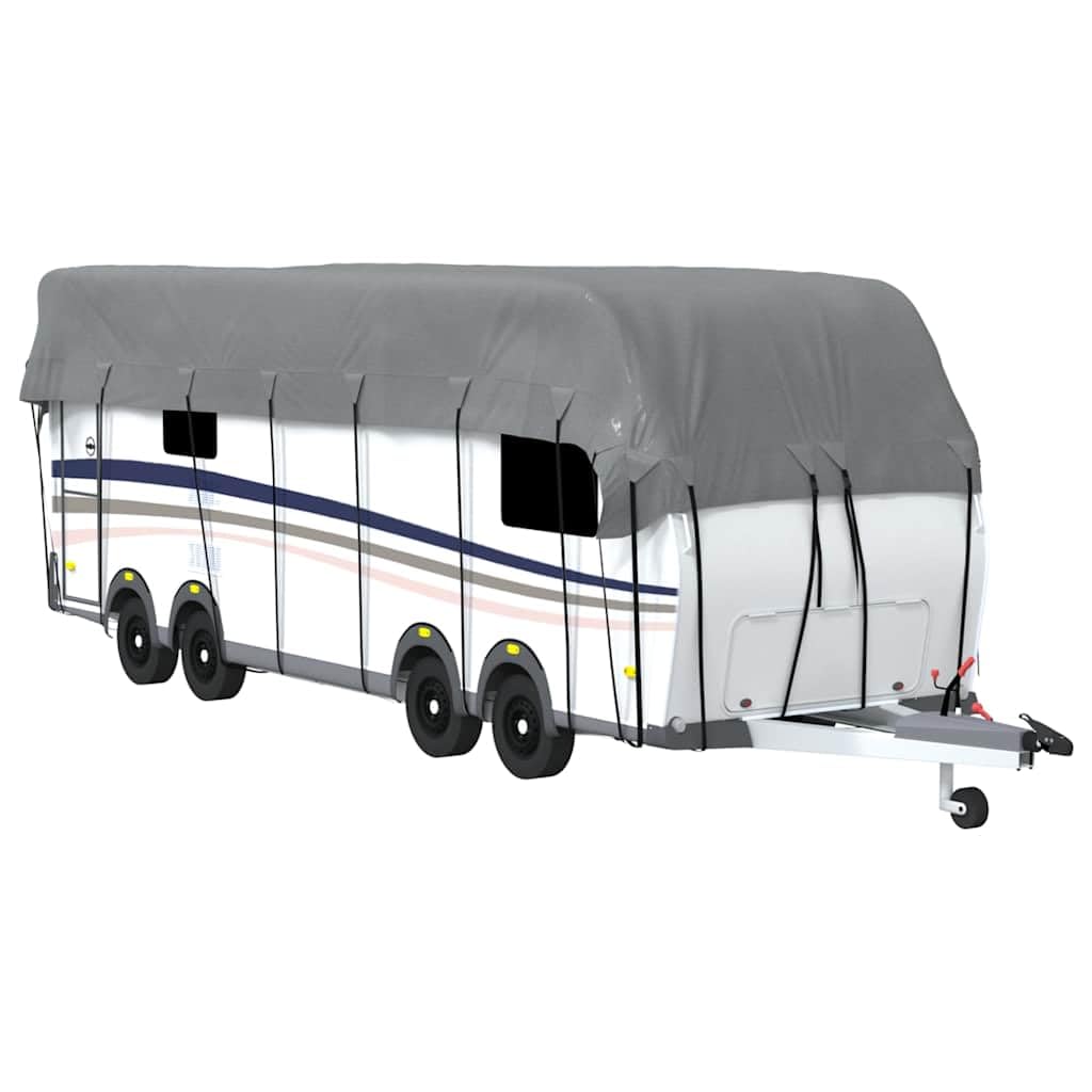Wohnwagen-Dachabdeckung, grau, 900 x 300 cm, Vliesstoff, Schutzplane für Wohnwagen, Fahrzeugabdeckung für den Außenbereich