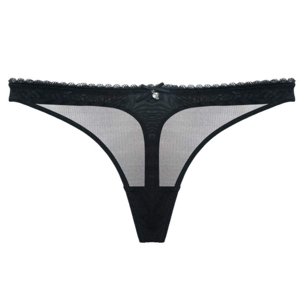 SSXCO Women Sexy Underwear mesh See-Through Lingerie Bra Black White Beige Women Underwear,Black,M