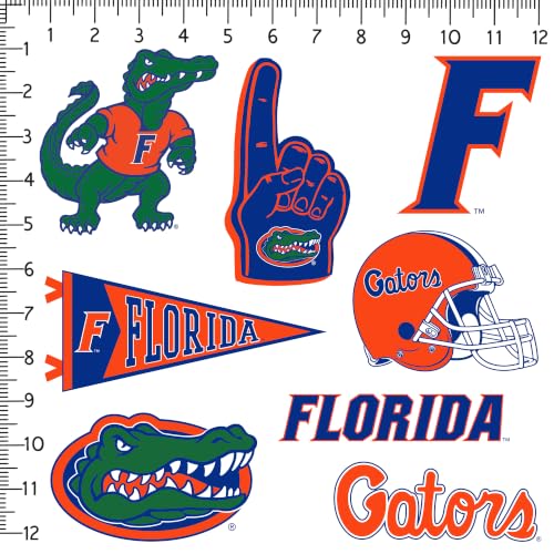Image of University of Florida Gators Primary Logo Vinyl Sticker Pack - 9 Waterproof Die‑Cut Decals with Gator Mascot, Team Logos & Collegiate Graphics for Laptop, Water Bottle & Suitcase