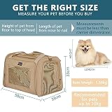 Petsfit Transportbox Katze Hund faltbar Transporttasche Hundetasche für Katzen Hunde, Hochwertige Tragetasche Hund Katze mit Schultergurt und weiches expandierbare Kissen,groß