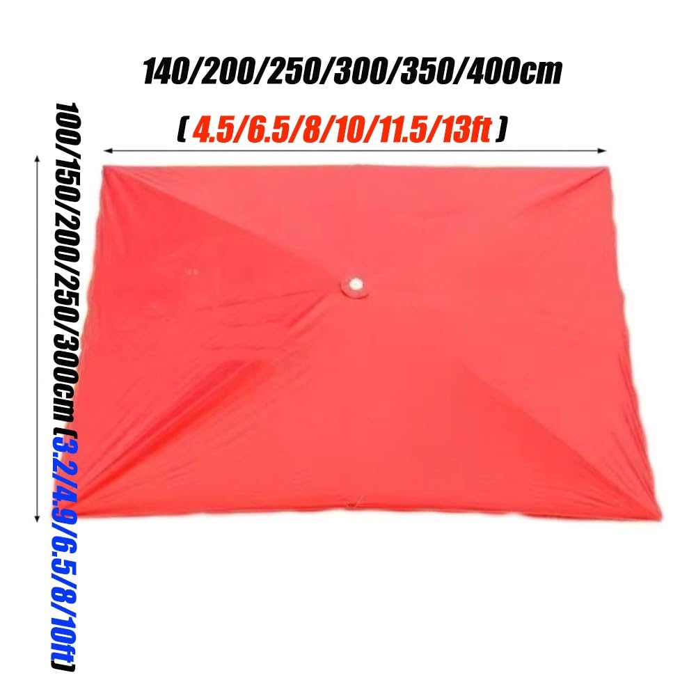 Duży zielony pokrowiec na parasol – 350 x 300 cm, trwały, wodoodporny baldachim zastępczy do parasoli tarasowych i ogrodowych, pasuje do 4/6 żeber, wytrzymały pokrowiec na zewnątrz