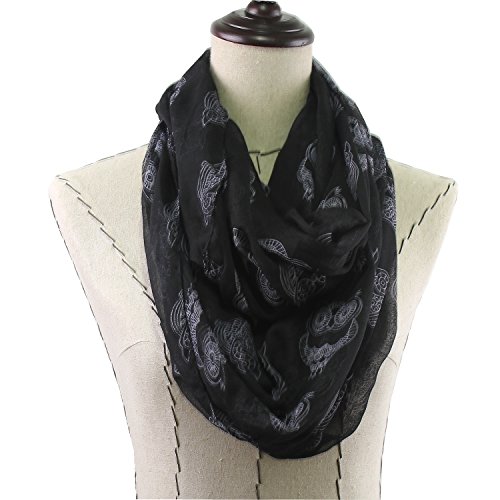 SCARF INFINITY OWL STYLE 3171-14062502 BLACK