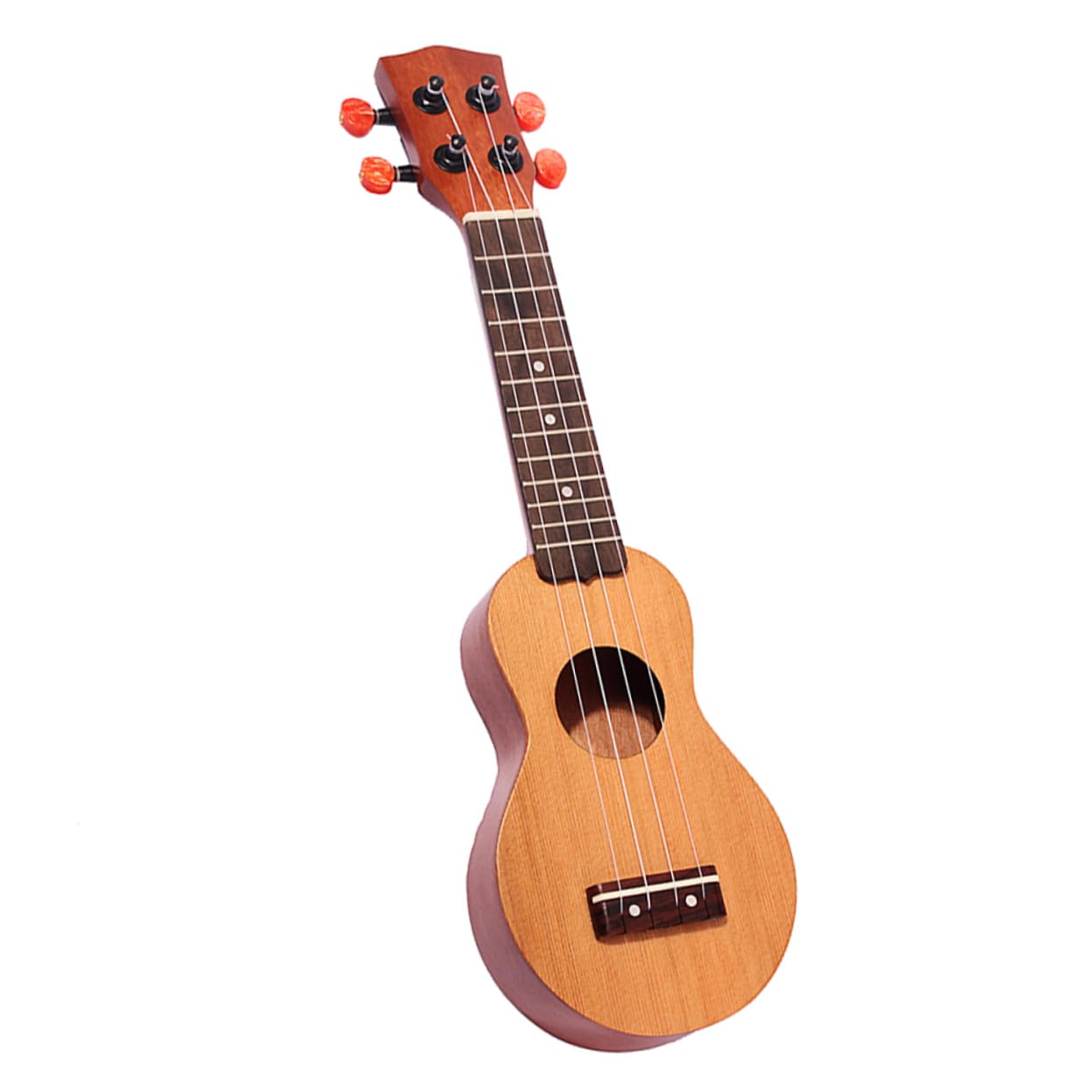 Toyvian Kleiner Taschen Ukulele Aus Massiver Fichte Und Laminierter Mahagoni 4-saitiges Saiteninstrument Mit Schallloch Kompakt Für Kinder Und Reisen