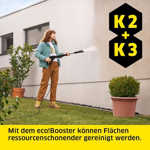 Kärcher Hochdruckreiniger-Strahlrohr eco!Booster 120, 50% höhere Reinigungsleistung im Vergleich zum Flachstrahl, spart Wasser, Energie und Zeit, für Kärcher Hochdruckreiniger K2 & K3