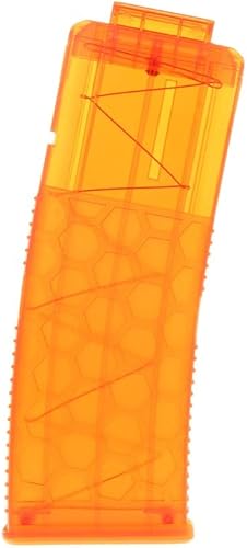 WORKER 15 dardos Honeycomb Magazine Clip Reemplazo para Nerf Toy Color Naranja Transparente