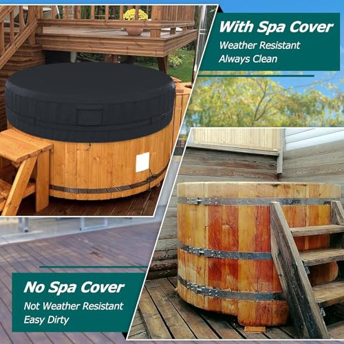 Cobertor Redondo para Jacuzzi 80''x14'' Negro miniatura 5