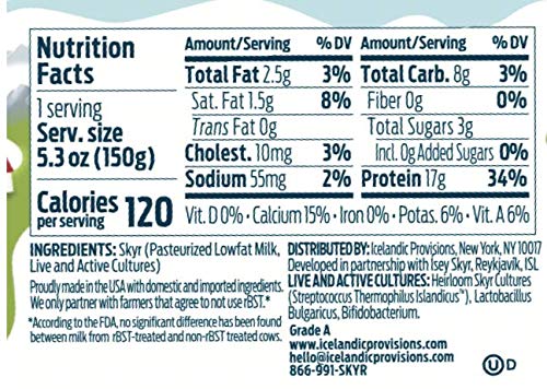 Icelandic Provisions Plain Skyr 5.3 oz
