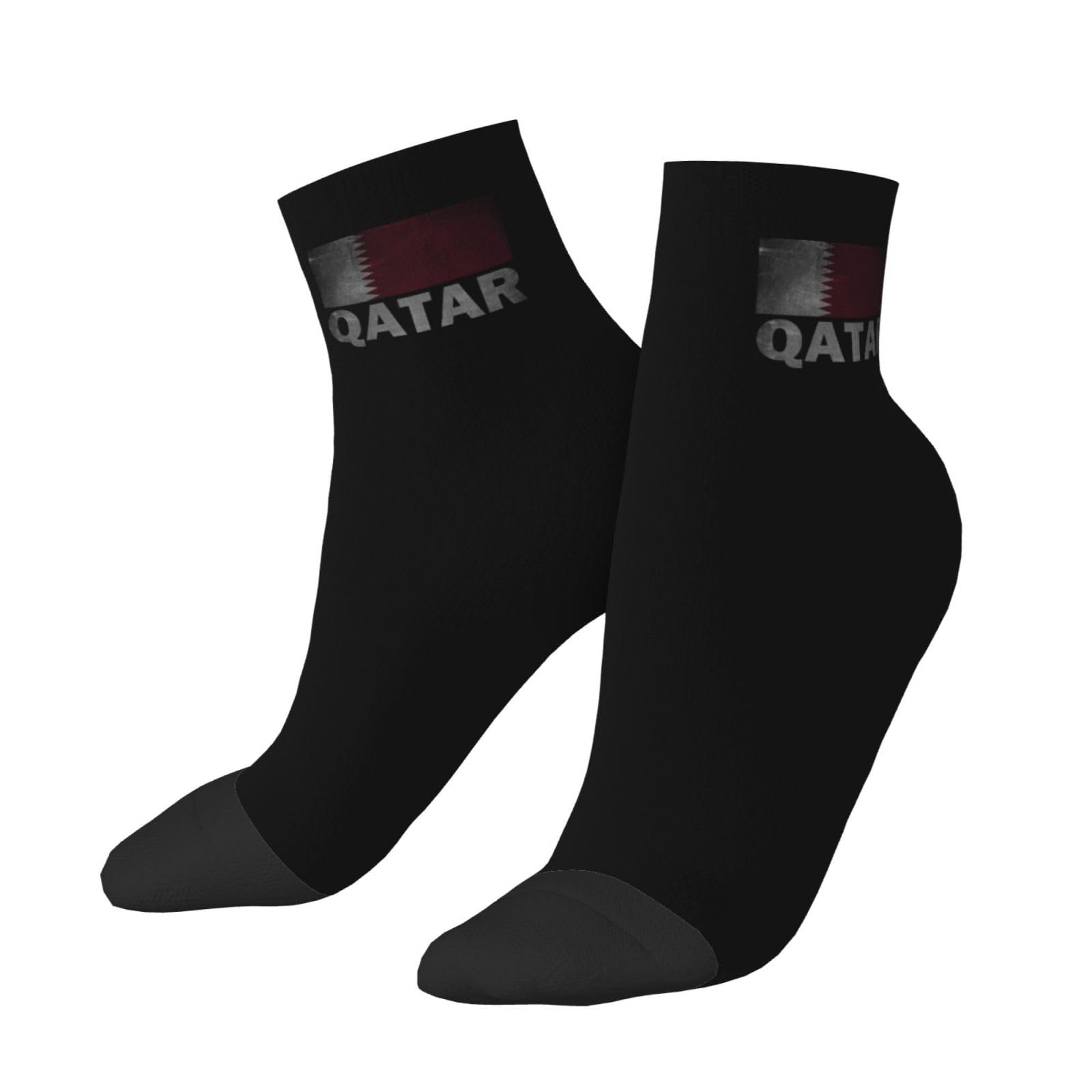 nopicsn Retro Qatar Flag Exceptional Breathable Ankle Socks | Comfortable, Stylish, And Durable for Men and Women