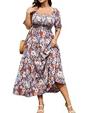 Women's 2026 Plus Size Floral Dress Summer Dress...