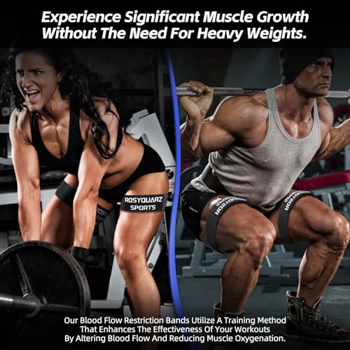 Image of Booty Bands for Working Out, Blood Flow Restriction Bands for Women /Men, Adjustable Velcro Occlusion Resistance Bands BFR Training Bands for Glutes & Hip Building 2 Pack