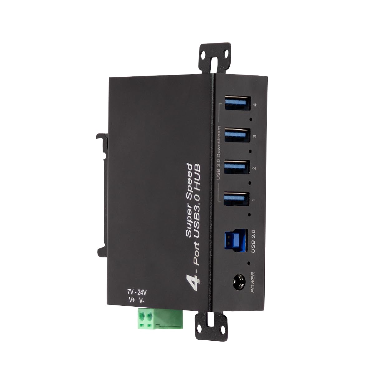 LogiLink 4-Port Hub (USB 3.0) inkl. Netzteil, Industrieausführung, 5 Gbit/s, 10 W, mit Überstrom, Überspannung und Kurzschlussschutz