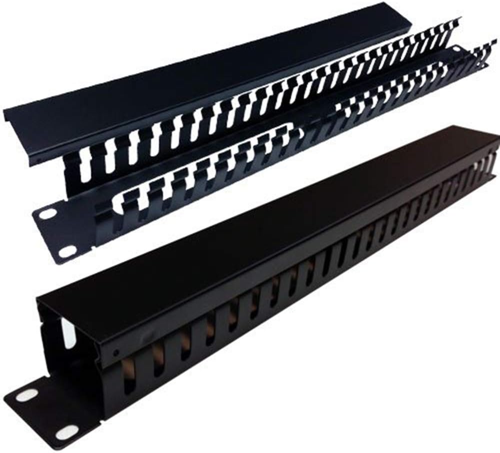 25 Slot Cable Manager 1U Server Rack Wire Management System (small slots)