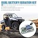 Drieaco Battery Isolator 12V, Universal Smart Dual Battery Isolator Kit Fit for UTV ATV RV Car Motorcycle Boat Golf Cart Can-Am Polaris Jeep Truck Tractor Accessories, Not Fit Lithium Batteries