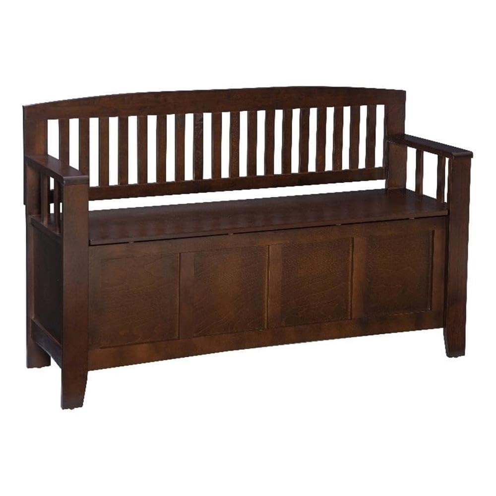 Pemberly Row Entryway Hardwood Storage Bench with Flip Top Lid in Walnut - Review, Price and Buying Guide