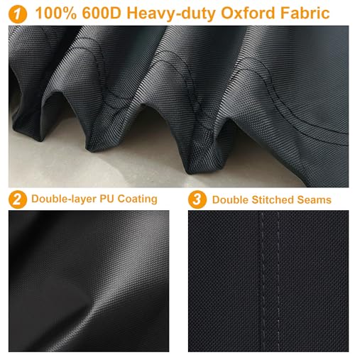 Image of Kipiea 600D Pellet Grill Cover for Pit Boss 820 & Pro 850, Waterproof BBQ Smoker Cover, UV Resistant, No Tear, No Fading