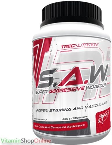 S.A.W. POWDER 400g MUSCLE, STRENGTH SUPER ANABOLIC WORKOUT SAW TREC NUTRITION FREE P&P